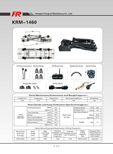 Cilindro Hidráulico Pequeno de Aço Inoxidável para Caminhão Basculante KRM100 Farm Kosmek - Product Image 5