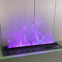 Cheminée atomisée 3D, cheminée à vapeur d'eau avec flamme simulée LED, couleur de flamme réglable, lumière pour la décoration de salon de luxe