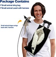 Sac de transport réglable en peluche et polaire pour reptiles, petits animaux, perroquets - Utilisation intérieure/extérieure (Noir)