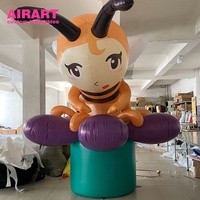 Mascotte abeille gonflable mignonne, abeilles gonflables pour la décoration extérieure