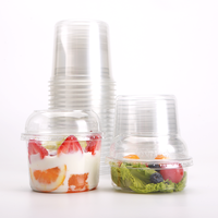 Bols à salade en PET de 16oz, calibre 560ml-117mm, bols en plastique PET-16oz-117, récipients à fruits jetables Acai