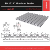Profilé en aluminium à fente en T norme européenne 15250, extrusion industrielle en alliage, robuste, pour machines CNC, automatisation, pliage et découpe