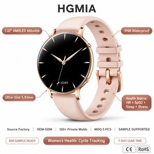 Montre connectée ultra-fine pour femmes M201, écran AMOLED de 1,32 pouce, suivi du cycle, fréquence cardiaque, oxygène sanguin, IP68, OEM, ODM, logo personnalisé - Product Image 3