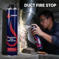 Mousse d'isolation pour joints et espaces creux JUNBOM rouge, pour travaux d'installation et projets de construction.