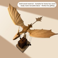 Adorno de Dragón de Madera Móvil Hecho a Mano, Decoración de Escritorio de Fantasía y Mitología, Regalo para Amantes de los Libros de Fantasía, Coleccionistas, Niños y Fanáticos de los Juegos