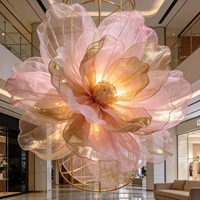 Centre de table floral léger en organza fait main, exquis, pour centres commerciaux, lieux de mariage, événements, décoration et fournitures d'ornements