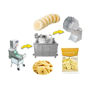 200 kg/std Wegerich-Chips Produktions linie Bananen-Kartoffel-Chips Verarbeitung Ausrüstung Halbautomat ische Bananen-Chips-Maschine