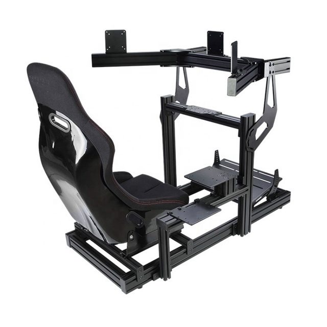 Custom Movable Playseat Sim Racing Rig 4080 Aluminum Structure Triple Screen Mount G Force Motion Driving Simulator