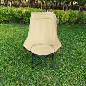 خفيفة الوزن حديثة في الهواء الطلق قابلة للطي معدنية عالية المدعومة كرسي القمر أثاث ترفيهي متين للتخييم المدرسي سهل التخزين - Product Image 2