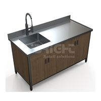 Table en acier inoxydable pour la cuisine et les restaurants, équipement pour hôtels