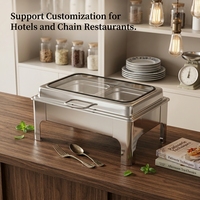 Ensemble de réchauds à alcool en acier inoxydable de qualité alimentaire supérieure, conception économique à chauffage par combustible pour services de traiteur et buffets