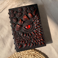 Carnet à couverture rigide avec œil de dragon en relief 3D, journal en résine fait main pour le jeu DND, cadeau créatif pour les amoureux des dragons