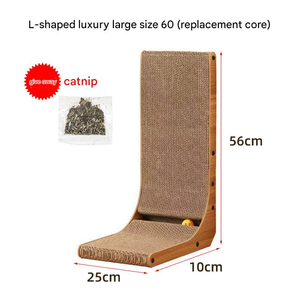Fabrikant Grote Luxe L-Vormige Kattenkrabber S-XL Krasbestendige Houten Pad Kartonnen Krasbal Speelgoed Huisdiermeubelen - Product Image 2