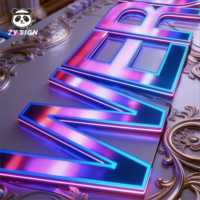 Lettres lumineuses 3D personnalisées en acrylique pour enseignes de bureau, transformateur néon, modèle IPx4 étanche, contrôlé par Wi-Fi, pour événements de mariage