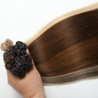 Extensions de cheveux à pointe plate/K pré-collées, double épaisseur, en gros d'usine, 100 % cheveux humains européens véritables avec cuticules alignées