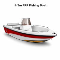 Bateau de pêche australien 4,3 m Chaser 430 en fibre de verre, coque FRP pour la pêche en lac et en rivière