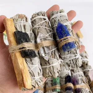 Wholesale Sage Natural Crystals Healing Stones Cedarwood Palo Santo High Quality Sage For Spiritual Products