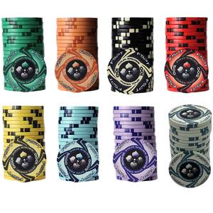 Jetons de poker en céramique ABS de haute qualité avec logo personnalisé et plateau, promotions en gros, fabriqués en Chine, 2025 - Product Image 2