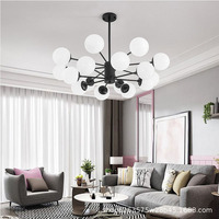 Lustres d'intérieur vintage au design élégant, très demandés, luminaires de plafond de luxe modernes, lampes suspendues en verre blanc nordique