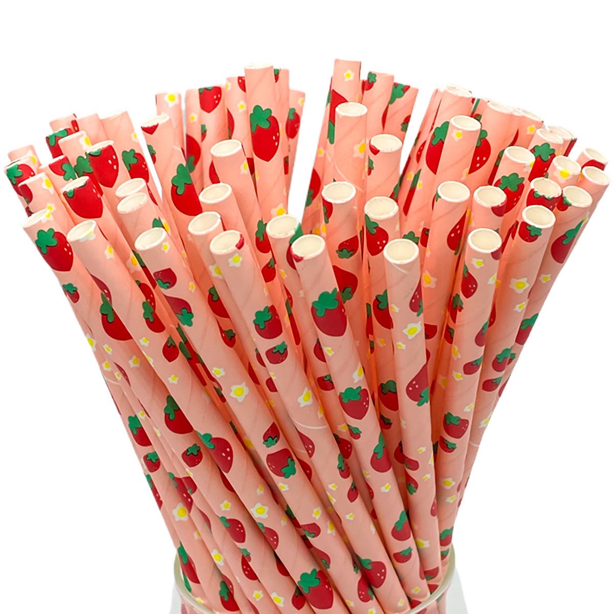 Manufacturers Wholesale Biodegradable Food Grade Disposable Recyclable Paper Straw Milk Tea Coffee Juice Custom Logo Printing