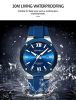 Montres de luxe pour hommes nouvelle montre-bracelet à Quartz d'affaires bracelet en Silicone mains lumineuses horloge étanche hommes montre CURREN 8465