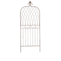 Alta calidad rústico abeja pájaro baño corazón Metal bambú marco mimbre extensible arco superior jardín enrejado con maceta