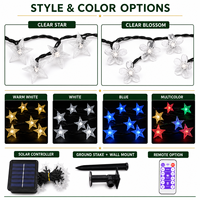 Guirlandes lumineuses solaires en gros avec capteur jour/nuit automatique, 2/8 modes, option télécommande et quatre couleurs de lumière