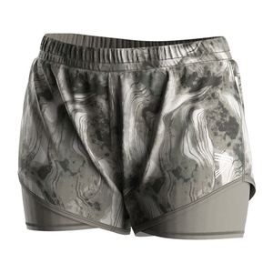 Shorts de sport 2-en-1 multicolores pour femme, séchage rapide, pour la musculation et l'entraînement en salle de sport - Product Image 1