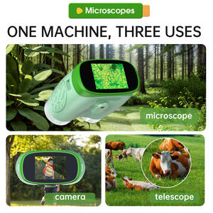 Microscope pour enfants, télescope portable avec écran, prise de photos et vidéos, appareil photo numérique portable pour expériences scientifiques, jouet pour enfants de 5 à 7 ans - Product Image 4