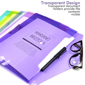 Ví Đựng Tài Liệu Phong Bì PP Nhựa Tùy Chỉnh Trong Suốt Bán Chạy Từ Nhà Máy Trung Quốc Bìa Đựng Tài Liệu Có Nút Bấm A4 - Product Image 3