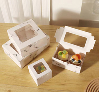 Boîte à cupcakes en papier de qualité alimentaire avec logo personnalisé - Noël avec doublure intérieure (2/4/6/12 trous) - Mini boîte à cupcakes