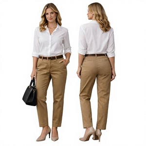 <b>Women</b>’s Premium Casual Trousers High Waist Straight Leg Pants Comfortable Modern Fashion Design for Daily and Office Wear - Product Image 3