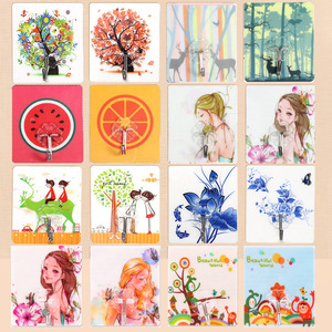 Cartoon Printed Nail-Free Plastic <b>Hooks</b> Removable Wall Mounted Rectangle <b>Adhesive</b> <b>Hooks</b> For Kitchen Bathroom Door Use - Product Image 1