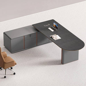 Bureau de direction moderne et luxueux, table d'ordinateur laquée pour le bureau à domicile - Product Image 6