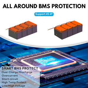 สมาร์ทแอปกันน้ำ50Ah 8Ah 12V 24V 100Ah 200Ah 300Ah 400Ah Lifepo4ก้อนแบตเตอรี่กับ BMS Lifepo4ก้อนแบตเตอรี่ - Product Image 5
