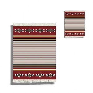 Ensemble de 4 dessous-de-verre classiques de qualité supérieure, tapis arabes tissés à la main, tapis de souris en caoutchouc écologique élégant pour la décoration de la maison/du bureau - Product Image 3