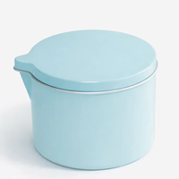 Échantillons Gratuits – Boîte à Bougie Vide Ronde en Métal pour Huile de Massage 4OZ 8OZ – Boîte à Bougie Noire Mate avec Bec Verseur