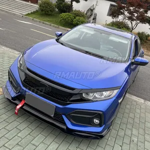 สปอยเลอร์กันชนหน้ารถยนต์ทรง GR 3 ชิ้น สำหรับ Honda Civic 10th FK7 Hatchback SI ปี 2016-2021 รุ่น 2 และ 4 ประตู ลายคาร์บอนไฟเบอร์ - Product Image 4
