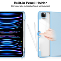 Étui pour tablette de style nouveau pour iPad Pro 11 pouces M4/M5, étui intelligent pour tablette, coque transparente en PU acrylique avec support pour stylet