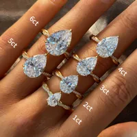 Bague de promesse en argent sterling 925 avec moissanite, plaquée or véritable 18 carats, par MuShan Designer Jewelry, pour femme, brevet MST, bagues fines