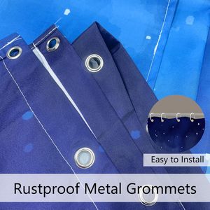 <span class=keywords><strong>Rideau</strong></span> de douche en <span class=keywords><strong>tissu</strong></span> imperméable avec crochets, motif ciel nocturne, montagne, forêt, aquarelle - Product Image 5