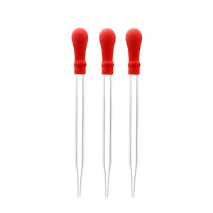 Fabricante profesional Pipetas cuentagotas de vidrio con caucho amarillo Cristalería de laboratorio Pipeta Pasteur - Product Image 3
