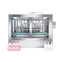Machine de remplissage de savon liquide, de détergent et de shampoing avec système de bouchage et d'étiquetage pour ligne d'emballage