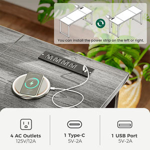 <span class=keywords><strong>Table</strong></span> basse contemporaine en bois, vente directe d'usine, <span class=keywords><strong>avec</strong></span> hauteur réglable, extension et étagère pour bureau à domicile et jeux vidéo - Product Image 4