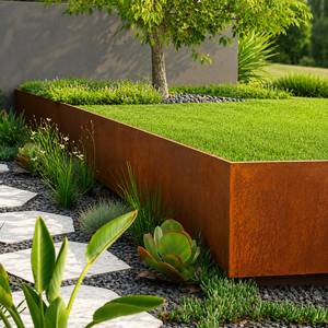 Vasi Decorativi da Giardino Personalizzati, Fioriere Grandi <span class=keywords><strong>per</strong></span> Esterni in Acciaio Corten - Product Image 2
