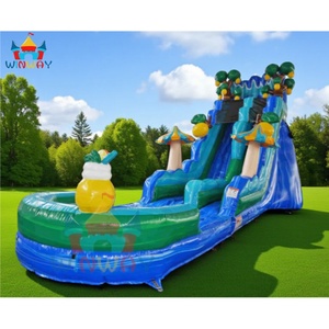 สไลเดอร์เป่าลมรูปทรงปราสาทเด้งดึ๋งสำหรับเด็ก ดีไซน์ไอศกรีมเห็ดเชิงพาณิชย์ ระดับมืออาชีพ - Product Image 1