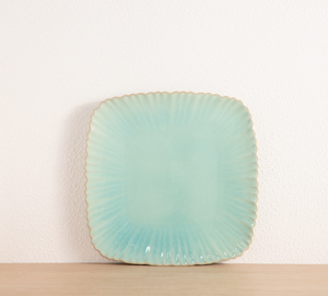 Factory Direct Custom Royal Style Baby Blue <b>Fluted</b> Ceramic Dinnerware, Embossed Stoneware Tableware Bulk Wholesale - Product Image 6