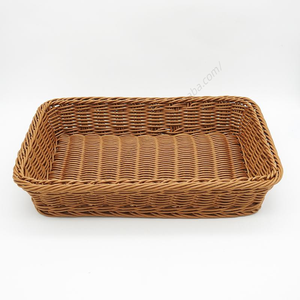 Panier de présentation rectangulaire en plastique pour pain et fruits, idéal pour une présentation alimentaire efficace (vente en gros) - Product Image 1