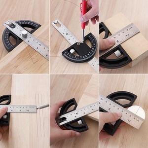 Gradentrekker Hoekzoeker Gereedschap Met 0-180 Graden Hoekmeetinstrument Voor Huisverbetering Timmerwerk - Product Image 3