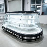 Vitrine réfrigérée commerciale à rideau d'air ouvert, réfrigérateur de présentation ouvert pour supermarché, pour produits alimentaires, fruits et boissons